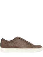 LANVIN - SPONGE EFFECT LEATHER SNEAKERS