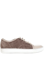 LANVIN - SUEDE AND PATENT LEATHER SNEAKERS