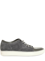 LANVIN - SUEDE AND PATENT LEATHER SNEAKERS