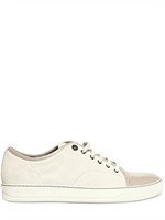 LANVIN - SUEDE AND PATENT LEATHER SNEAKERS