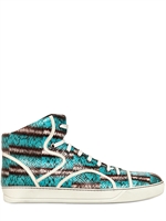 LANVIN - SNAKE SKIN HIGH TOP SNEAKERS