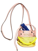 KENZO - LOGO NYLON MIT LEDER UMHÄNGETASCHE