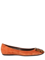 ROGER VIVIER - BELLE DE NUIT SUEDE GOMMETTE FLATS