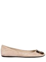 ROGER VIVIER - BELLE DE NUIT SUEDE GOMMETTE FLATS