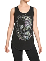 ALEXANDER MCQUEEN - FLOWER SKULL PRINT JERSEY TANK TOP
