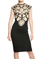 ALEXANDER MCQUEEN - VISCOSE SILK JACQUARD DRESS