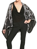 ALEXANDER MCQUEEN - MAGLIA IN GEORGETTE DI SETA STAMPATA