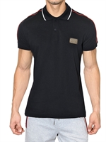 DOLCE & GABBANA - POLO DI COTONE PIQUET CON PLACCHETTA DI METALLO