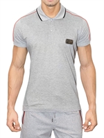 DOLCE & GABBANA - POLO DI COTONE PIQUET CON PLACCHETTA DI METALLO