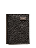DOLCE & GABBANA - DAUPHINE LEATHER SNAP CREDIT CARD HOLDER