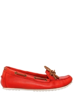 PIERRE HARDY - GRAINED LEATHER LACE UP LOAFERS