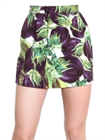 DOLCE & GABBANA - AUBERGINE DRUCK BAUMWOLL DRILL ROCK