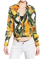 DOLCE & GABBANA - ZUCCHINI DRUCK BAUMWOLL POPLIN HEMD