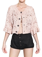 DOLCE & GABBANA - JEWELLED COTTON LACE JACKET