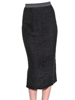 DOLCE & GABBANA - LANGER BLEISTIFT VISKOSE SPITZEN ROCK