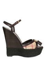 BURBERRY - 150MM SANDAL WEDGES
