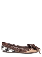 BURBERRY - KARIERTE CANVAS BALLERINAS