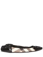 BURBERRY - PATENT UND NYLON BALLERINAS