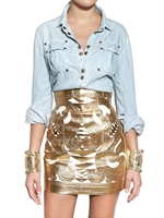 BALMAIN - WASHED LEICHTES BAUMWOLL DENIM HEMD