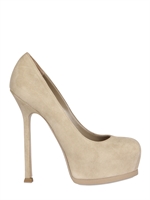 YVES SAINT-LAURENT - DECOLLETE' TRIBTOO IN CAMOSCIO 140MM