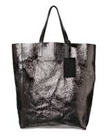 A BRAND APART - SHOPPING EGO' IN PELLE METALLIZZATA