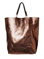 A BRAND APART - SHOPPING EGO' IN PELLE METALLIZZATA