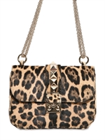 VALENTINO - VA VA VOOM LEOPARD DRUCK PONYFELL UMHÄNGETASCHE