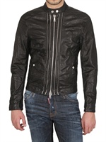 DSQUARED - MULTI-ZIP BIKER NAPPA LEATHER JACKET