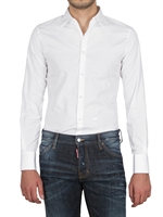 DSQUARED - BAUMWOLL POPLIN SICHERHEITSNADEL HEMD