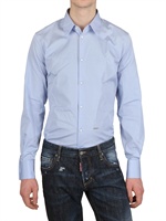 DSQUARED - BAUMWOLL POPLIN SICHERHEITSNADEL HEMD