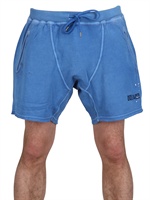DSQUARED - PAINT SPOTS COTTON FLEECE SWEAT SHORTS