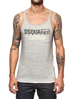DSQUARED - COTTON SILK JERSEY TANK TOP