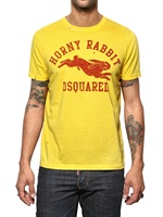 DSQUARED - COTTON JERSEY HORNY RABBIT T-SHIRT