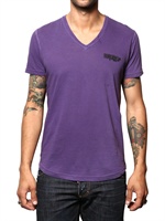 DSQUARED - COTTON LINEN JERSEY EMBROIDERED LOGO T-S