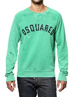 DSQUARED - DYED FLEECE LONG SLEEVED SWEATSHIRT