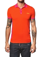 DSQUARED - TWO TONE COTTON POLO