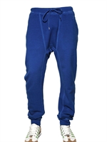 DSQUARED - CRACKED PRINT COTTON FLEECE SWEAT TROUSE