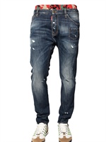 DSQUARED - 17CM BOXER WAIST PUPU DENIM JEANS