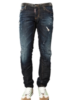 DSQUARED - 19CM STUDDED DENIM SLIM FIT JEANS
