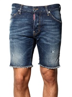 DSQUARED - COOL GUY DISTRESSED DENIM SHORTS