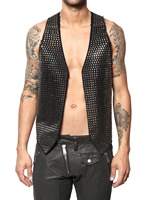 DSQUARED - STUDDED SILK COTTON VEST