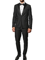 DSQUARED - FAILLE WOOL SLIM FIT TUXEDO SUIT