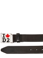 DSQUARED - 3,5CM I LEAF D2 SMOOTH CALFSKIN BELT