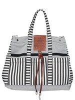 D&G - STRIPED CANVAS TOP HANDLE