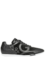 D&G - PERFORATED SUEDE AND LEATHER SNEAKERS
