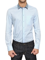 D&G - CHAMBRAY BAUMWOLL DENIM KRAGEN HEMD