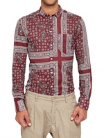 D&G - BANDANA STIL DRUCK BAUMWOLL GAUZE HEMD