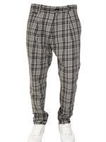 D&G - CHECKED COTTON POPLIN PLEATED TROUSERS