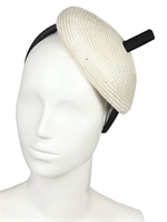 BORSALINO - CAPPELLO IN PAGLIA APPLICATO SU CERCHIETTO