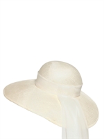 BORSALINO - CAPPELLO AUDREY IN PAGLIA E GEORGETTE DI SETA